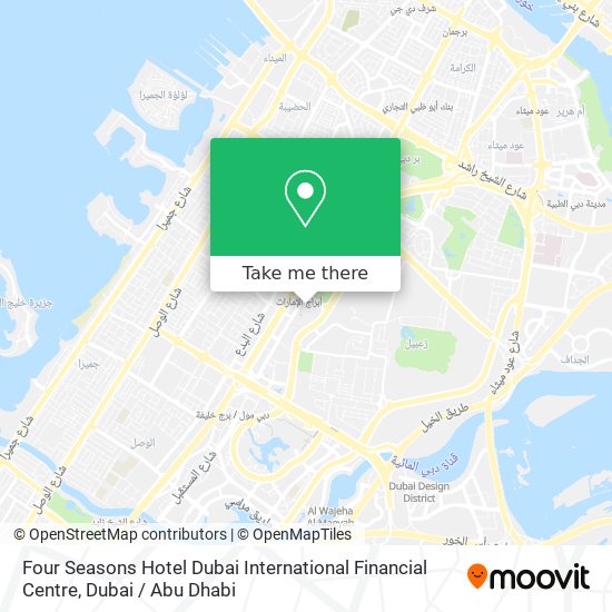 Four Seasons Hotel Dubai International Financial Centre map