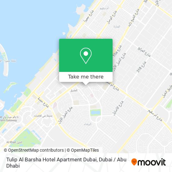 Tulip Al Barsha Hotel Apartment Dubai map