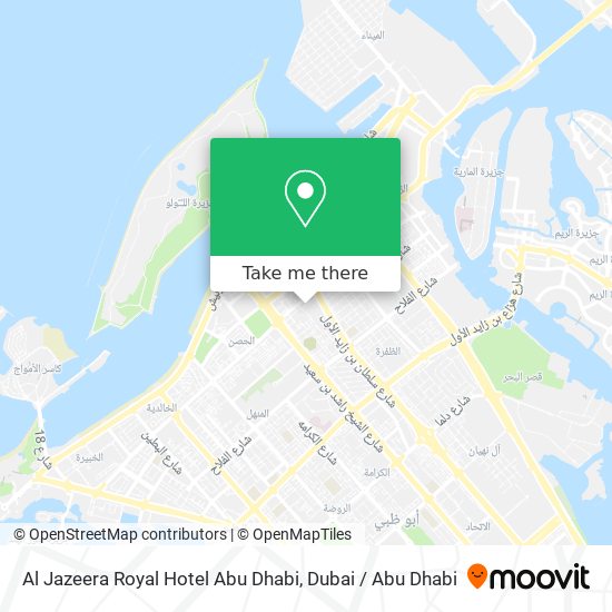 Al Jazeera Royal Hotel Abu Dhabi map