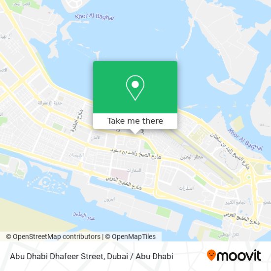 Abu Dhabi Dhafeer Street map