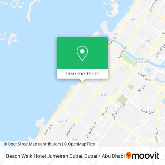Beach Walk Hotel Jumeirah Dubai map