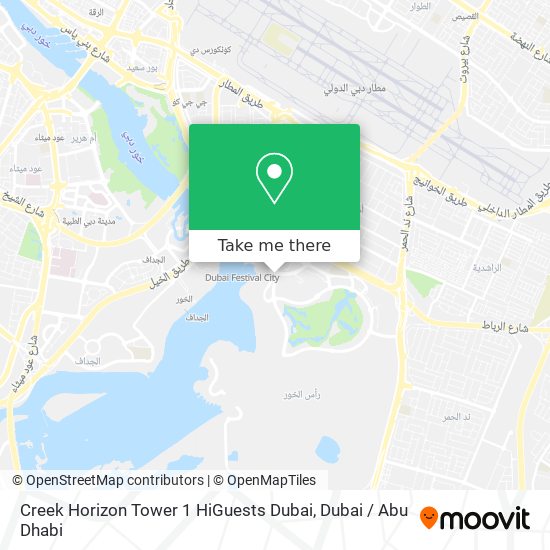 Creek Horizon Tower 1 HiGuests Dubai map