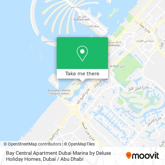 Bay Central Apartment Dubai Marina by Deluxe Holiday Homes map