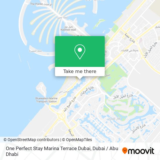 One Perfect Stay Marina Terrace Dubai map
