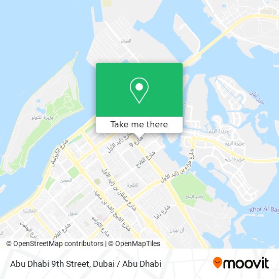 Abu Dhabi 9th Street map