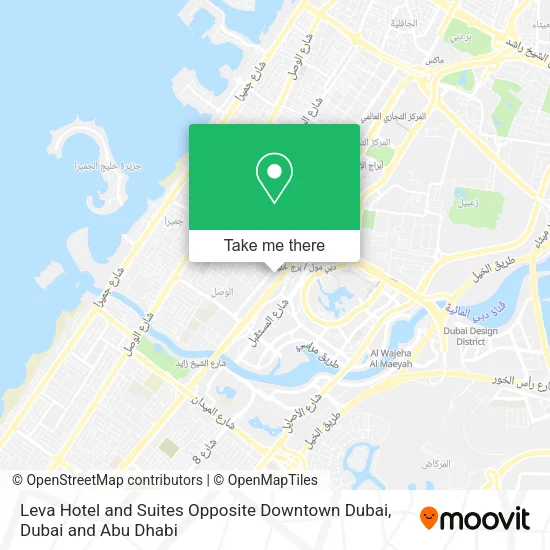 Leva Hotel and Suites Opposite Downtown Dubai map