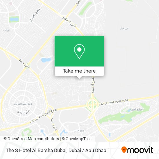 The S Hotel Al Barsha Dubai map