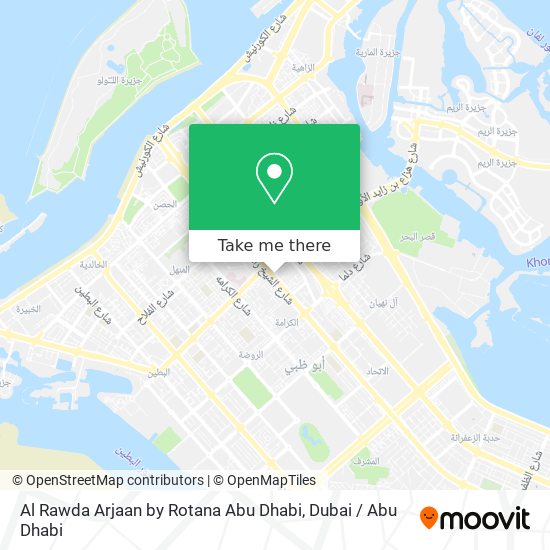 Al Rawda Arjaan by Rotana Abu Dhabi map