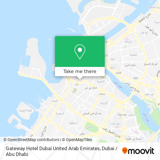 Gateway Hotel Dubai United Arab Emirates map