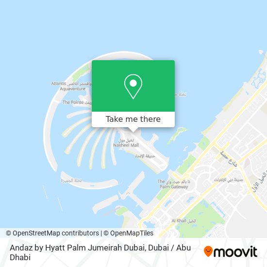 Andaz by Hyatt Palm Jumeirah Dubai map