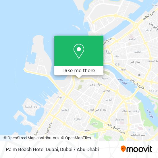 Palm Beach Hotel Dubai map