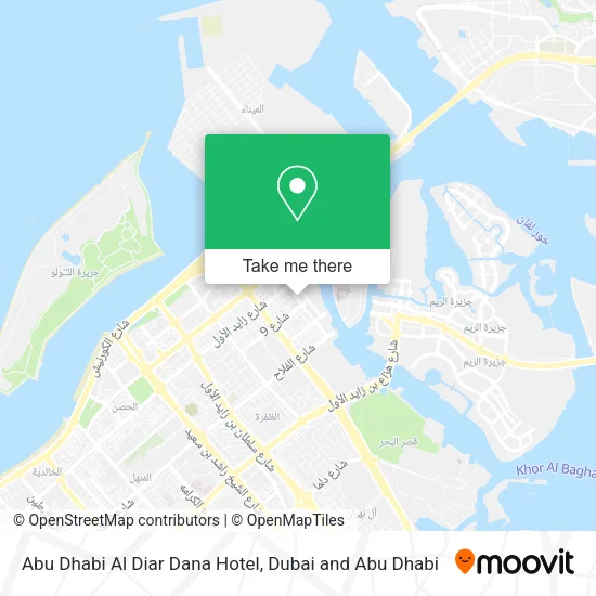 Abu Dhabi Al Diar Dana Hotel map