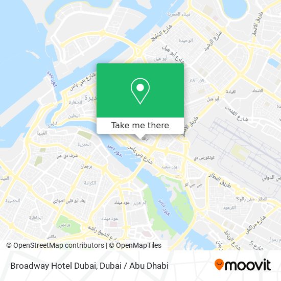 Broadway Hotel Dubai map