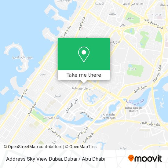 Address Sky View Dubai map