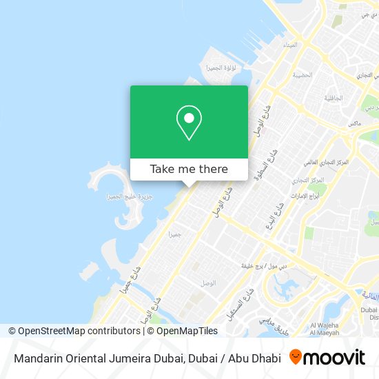Mandarin Oriental Jumeira Dubai map