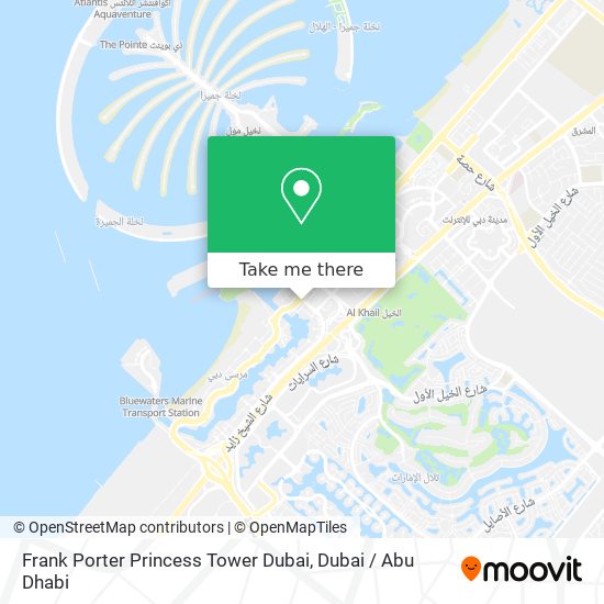 Frank Porter Princess Tower Dubai map