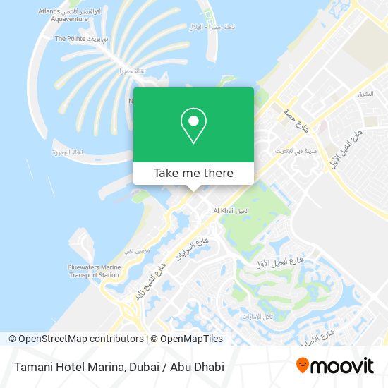 Tamani Hotel Marina map