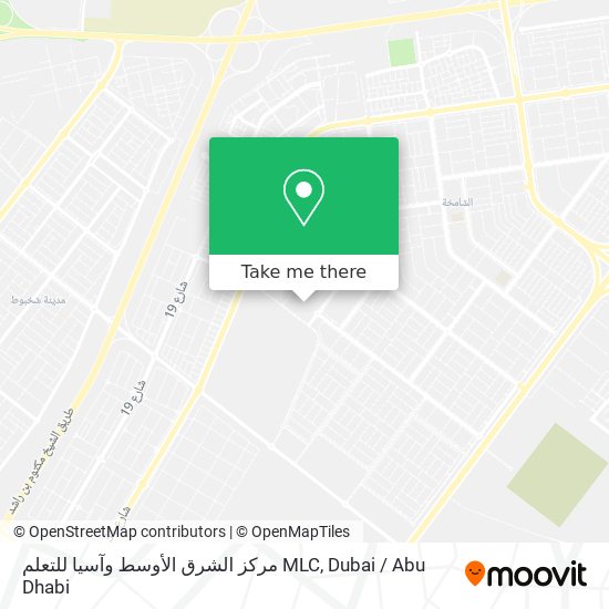 مركز الشرق الأوسط وآسيا للتعلم MLC map