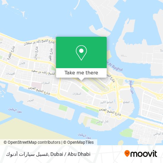 غسيل سيارات أدنوك map