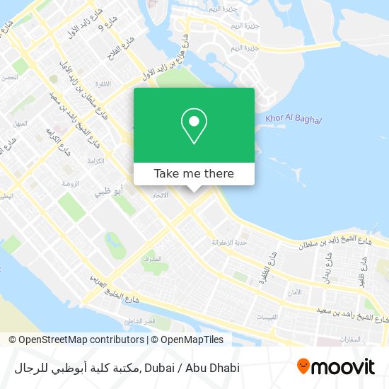 مكتبة كلية أبوظبي للرجال map
