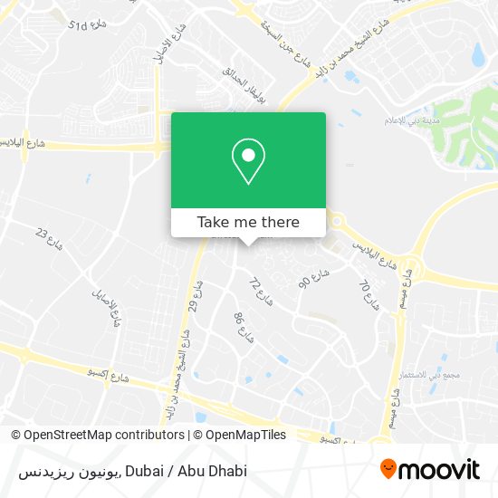 يونيون ريزيدنس map