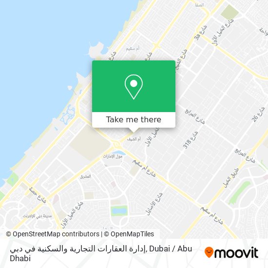 إدارة العقارات التجارية والسكنية في دبي map