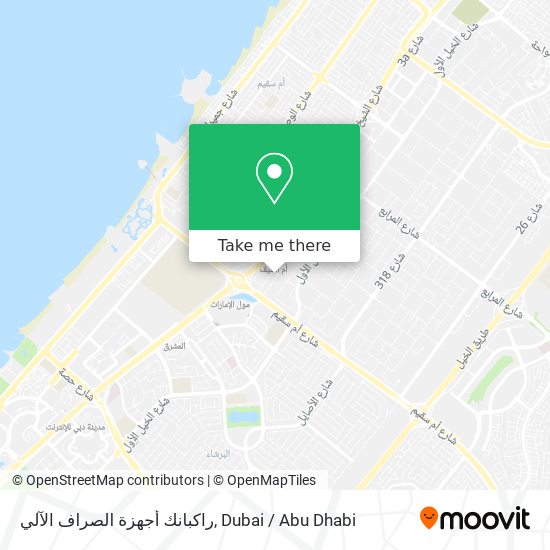 راكبانك أجهزة الصراف الآلي map