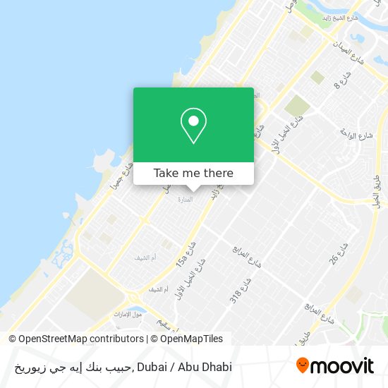 حبيب بنك إيه جي زيوريخ map