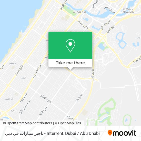تأجير سيارات في دبي - Interrent map