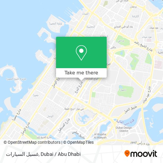 غسيل السيارات map