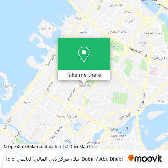 Icici بنك، مركز دبي المالي العالمي map