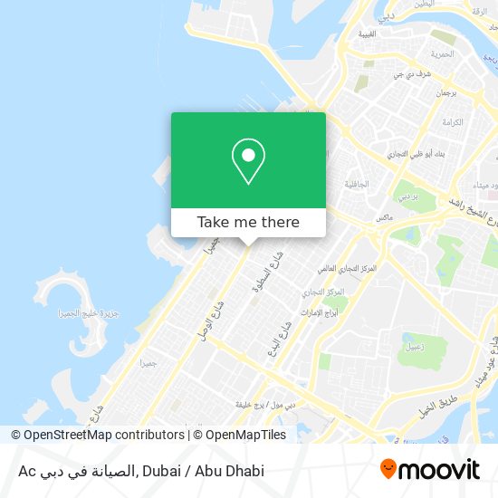 Ac الصيانة في دبي map
