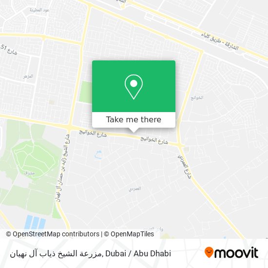 مزرعة الشيخ ذياب آل نهيان map