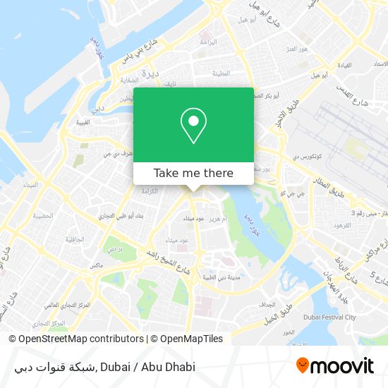 شبكة قنوات دبي map