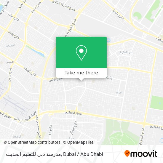 مدرسة دبي للتعليم الحديث map