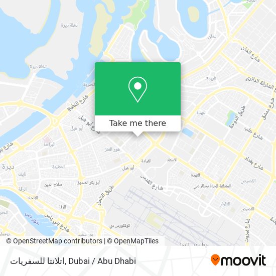 اتلانتا للسفريات map