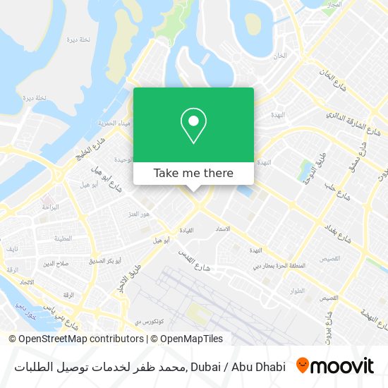 محمد ظفر لخدمات توصيل الطلبات map