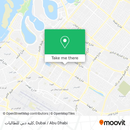 كلية دبي للطالبات map