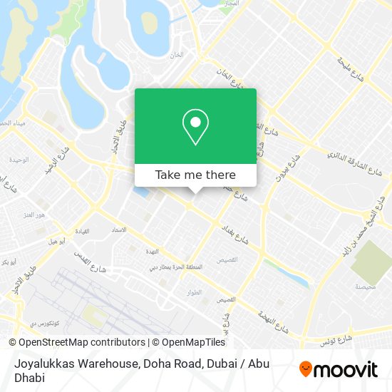 Joyalukkas Warehouse, Doha Road map