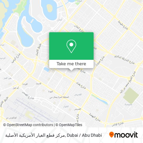 مركز قطع الغيار الأمريكية الأصلية map