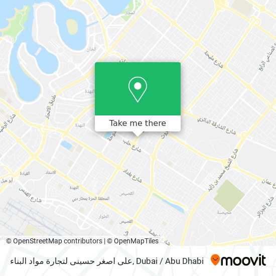 على اصغر حسينى لتجارة مواد البناء map