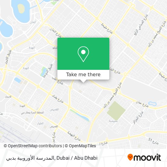 المدرسة الأوروبية بدبي map