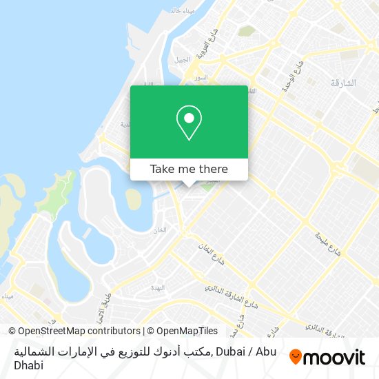 مكتب أدنوك للتوزيع في الإمارات الشمالية map