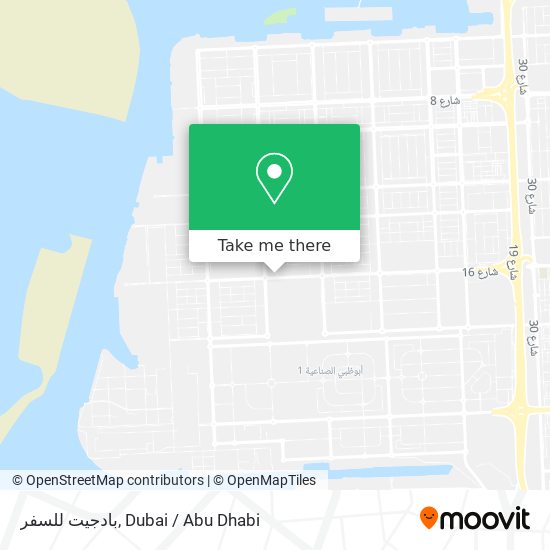 بادجيت للسفر map