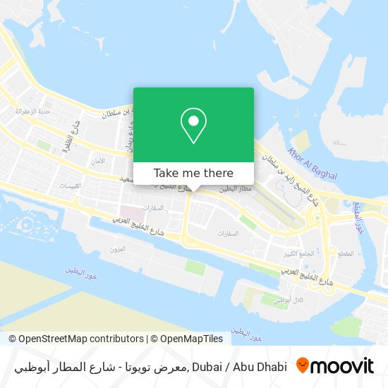 معرض تويوتا - شارع المطار أبوظبي map
