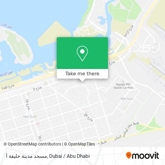 مسجد مدينة خليفة أ map