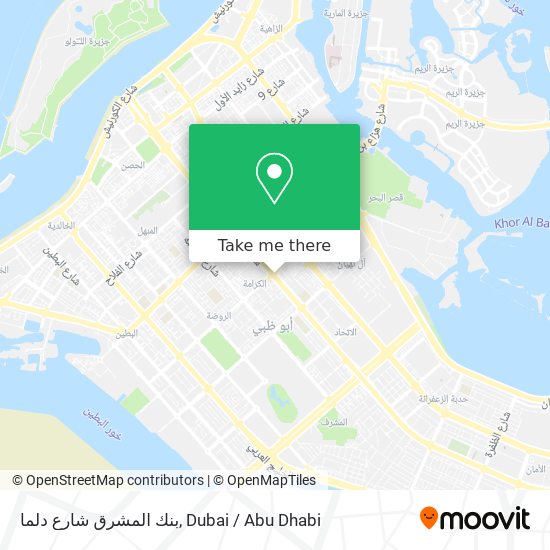 بنك المشرق شارع دلما map