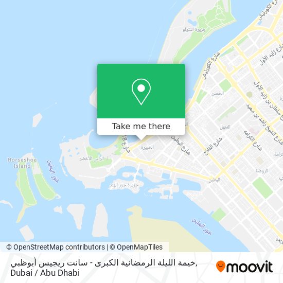 خيمة الليلة الرمضانية الكبرى - سانت ريجيس أبوظبي map