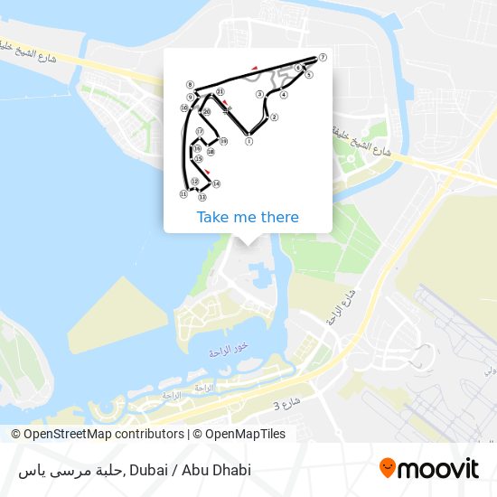 حلبة مرسى ياس map