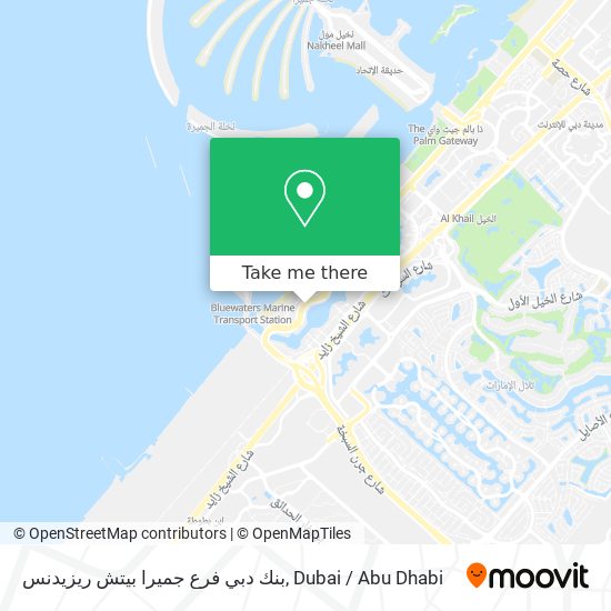 بنك دبي فرع جميرا بيتش ريزيدنس map